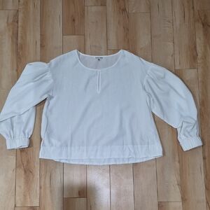 Black Swan Women's Size XS White Long-Sleeve Peasant Top